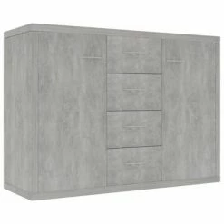 VidaXL Buffet Gris béton 88x30x65 cm Aggloméré