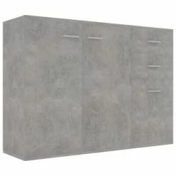 VidaXL Buffet Gris béton 105x30x75 cm Aggloméré