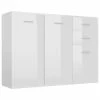VidaXL Buffet Blanc brillant 105x30x75 cm Aggloméré