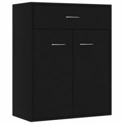 VidaXL Buffet Noir 60x30x75 cm Aggloméré