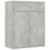 VidaXL Buffet Gris béton 60 x 30 x 75 cm Aggloméré