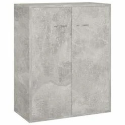 VidaXL Buffet Gris béton 60 x 30 x 75 cm Aggloméré