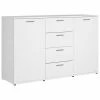 VidaXL Buffet Blanc 120x35,5x75 cm Bois d'ingénierie