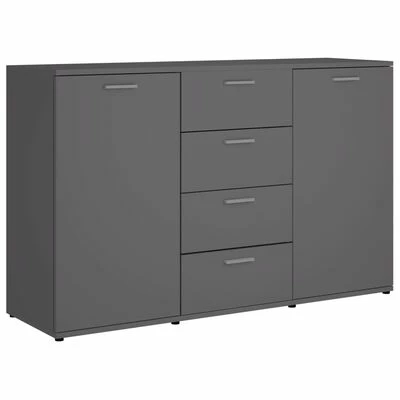 VidaXL Buffet Gris 120x35,5x75 cm Aggloméré 1 VidaXL Buffet Gris 120x35,5x75 cm Aggloméré