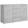 VidaXL Buffet Gris béton 120x35,5x75 cm Aggloméré