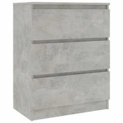 VidaXL Buffet Gris béton 60x35x76 cm Bois d'ingénierie