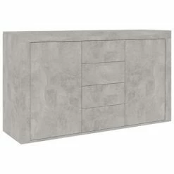 VidaXL Buffet Gris béton 120x36x69 cm Aggloméré