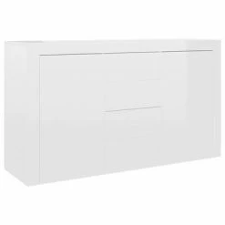 VidaXL Buffet Blanc brillant 120x36x69 cm Aggloméré