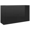 VidaXL Buffet Noir brillant 120x36x69 cm Aggloméré