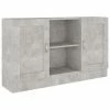 VidaXL Buffet Gris béton 120x30,5x70 cm Aggloméré