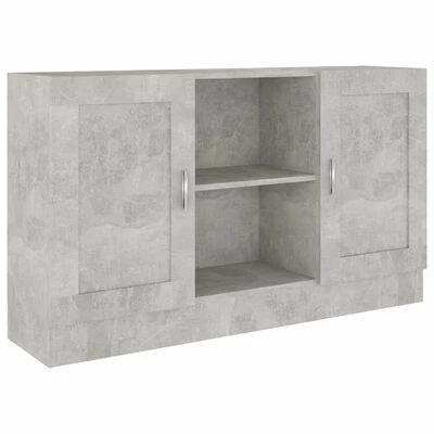 VidaXL Buffet Gris béton 120x30,5x70 cm Aggloméré 1 VidaXL Buffet Gris béton 120x30,5x70 cm Aggloméré