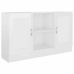 VidaXL Buffet Blanc brillant 120x30,5x70 cm Aggloméré