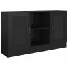 VidaXL Buffet Noir brillant 120x30,5x70 cm Aggloméré