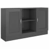 VidaXL Buffet Gris brillant 120x30,5x70 cm Aggloméré