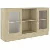 VidaXL Armoire à vitrine Chêne sonoma 120x30,5x70 cm Aggloméré