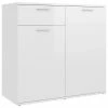 VidaXL Buffet Blanc brillant 80x36x75 cm Aggloméré