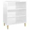VidaXL Buffet Blanc brillant 57x35x70 cm Aggloméré