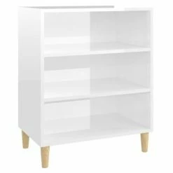 VidaXL Buffet Blanc brillant 57x35x70 cm Aggloméré