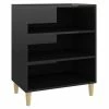VidaXL Buffet Noir brillant 57x35x70 cm Aggloméré