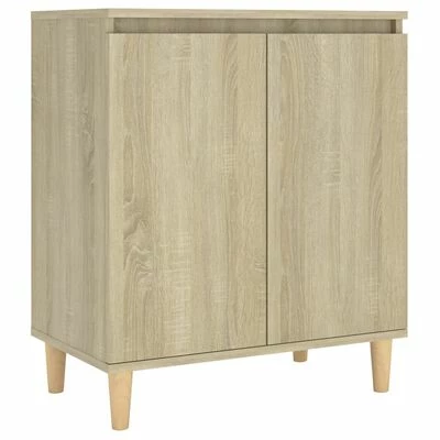 VidaXL Buffet avec pieds en bois Chêne sonoma 60x35x70 cm Aggloméré 1 VidaXL Buffet avec pieds en bois Chêne sonoma 60x35x70 cm Aggloméré