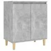 VidaXL Buffet avec pieds en bois Gris béton 60x35x70 cm Aggloméré