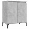 VidaXL Buffet Gris béton 60x35x70 cm Aggloméré