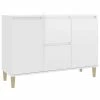 VidaXL Buffet Blanc brillant 103,5x35x70 cm Aggloméré