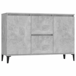 VidaXL Buffet Gris béton 104x35x70 cm Aggloméré