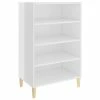 VidaXL Buffet Blanc brillant 57x35x90 cm Aggloméré