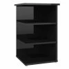 VidaXL Armoire latérale Noir brillant 35x35x55 cm Aggloméré