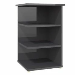 VidaXL Armoire latérale Gris brillant 35x35x55 cm Aggloméré