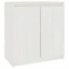 VidaXL Armoire latérale Blanc 60x36x65 cm Bois de pin massif