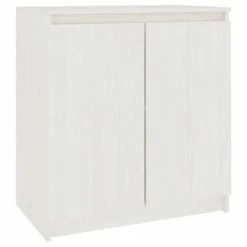 VidaXL Armoire latérale Blanc 60x36x65 cm Bois de pin massif