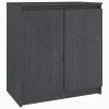 VidaXL Armoire latérale Gris 60x36x65 cm Bois de pin massif