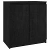 VidaXL Armoire latérale Noir 60x36x65 cm Bois de pin massif