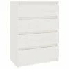 VidaXL Armoire d'appoint Blanc 60x36x84 cm Bois de pin massif