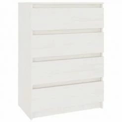 VidaXL Armoire d'appoint Blanc 60x36x84 cm Bois de pin massif