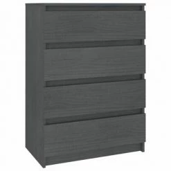 VidaXL Armoire d'appoint Gris 60x36x84 cm Bois de pin massif