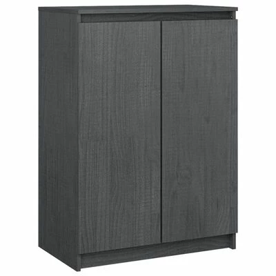 VidaXL Buffet Gris 60x36x84 cm Bois de pin massif 1 VidaXL Buffet Gris 60x36x84 cm Bois de pin massif