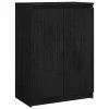 VidaXL Buffet Noir 60x36x84 cm Bois de pin massif