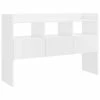VidaXL Buffet Blanc brillant 105x30x70 cm Aggloméré
