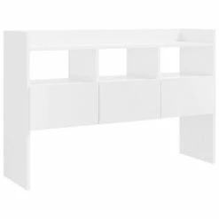 VidaXL Buffet Blanc brillant 105x30x70 cm Aggloméré