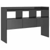 VidaXL Buffet Gris brillant 105x30x70 cm Aggloméré