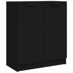 VidaXL Buffet Noir 60x30x70 cm Bois d'ingénierie