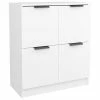 VidaXL Buffet Blanc 60x30x70 cm Bois d'ingénierie