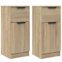 VidaXL Buffets 2 pcs Chêne Sonoma 30x30x70 cm Bois d'ingénierie