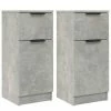 VidaXL Buffets 2 pcs Gris béton 30x30x70 cm Bois d'ingénierie