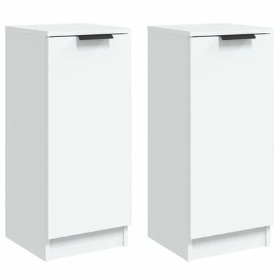 VidaXL Buffets 2 pcs Blanc 30x30x70 cm Bois d'ingénierie 1 VidaXL Buffets 2 pcs Blanc 30x30x70 cm Bois d'ingénierie
