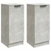 VidaXL Buffets 2 pcs Gris béton 30x30x70 cm Bois d'ingénierie