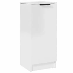 VidaXL Buffet Blanc brillant 30x30x70 cm Bois d'ingénierie